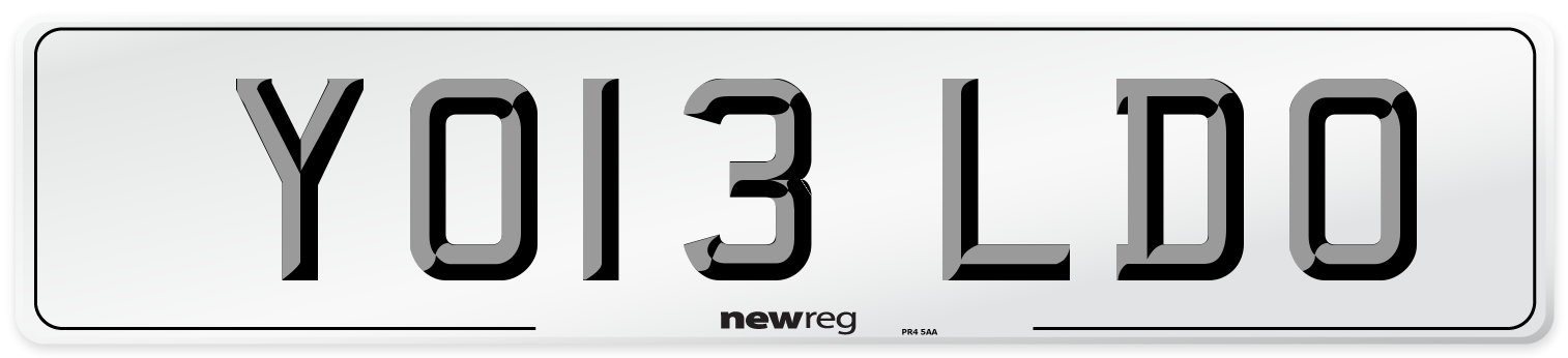 YO13 LDO Number Plate from New Reg